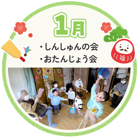 1月 しんしゅんの会 おたんじょう会